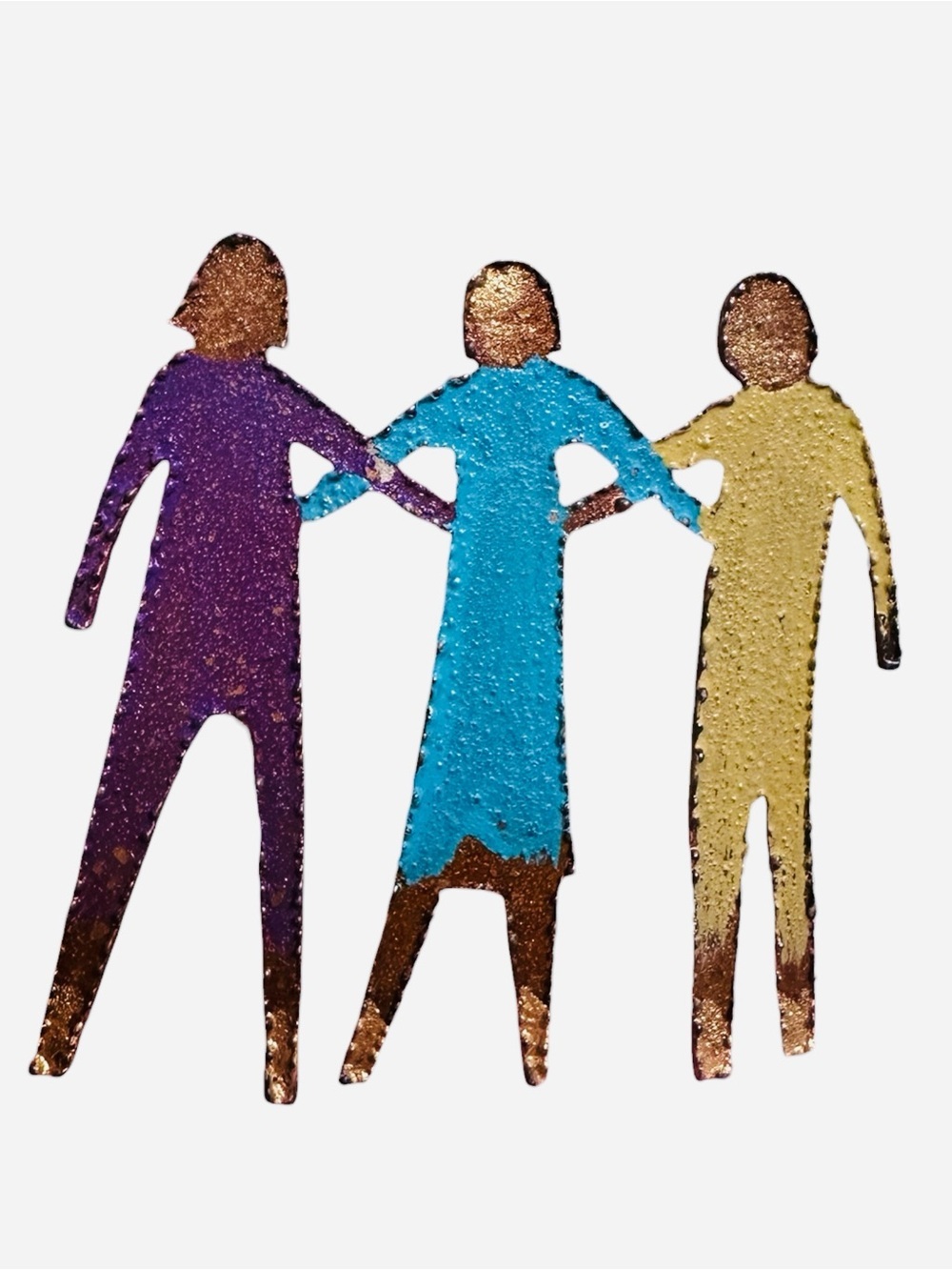 Vintage Gina Designs Of Napa Valley Metal Cut Out Friendship Pin Brooch